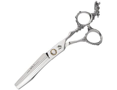 WOLF Дегажиращи ножици за дясна ръка 6,0 Silvero, фризьорски офсетни ножици за подстригване на коса за професионални салони.