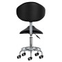 Табуретка за козметични процедури седалка стол с облегалка Роди Черно - 5