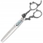 ВОЛК фризьорски комплект със скари и дясностранни ножици 6,0 Преmio + калъф гребени за фризьорски отсечки за подстригване на коса за професионални салони. - 2