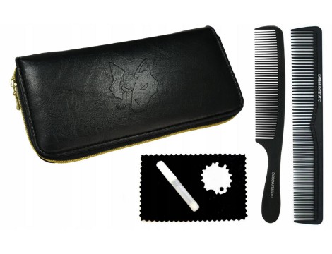 Вълк фризьорски комплект с дегажи и дясносторонни ножици 6,0 Lumens+ калъф гребени фризьорски офсет за подстригване на косата за професионални салони - 4