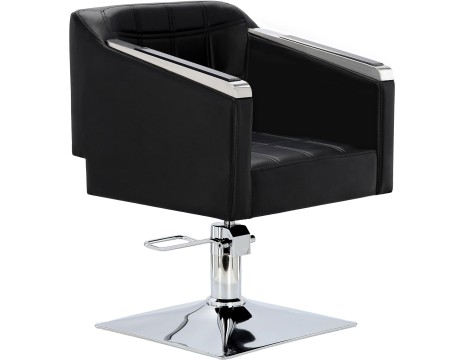 Pikos комплект черен фризьорски салон и 2 x въртящи се хидравлични фризьорски столове за фризьорски салон, подвижен умивалник с керамична чиния, смесител и душ. - 3