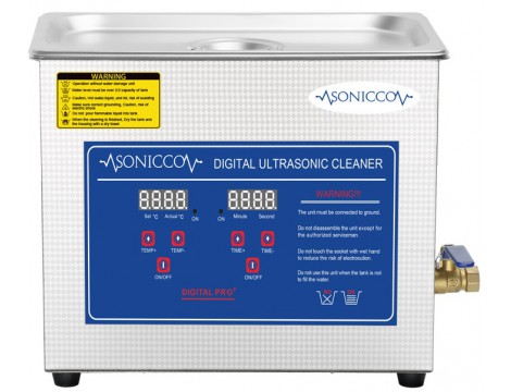 Ултразвукова вана за почистване 6,5l козметичен стерилизатор за почистване на части Sonicco ULTRA-031S - 6