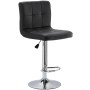 Козметичен фризьорски стол с облегалка, черен бар стол - 3