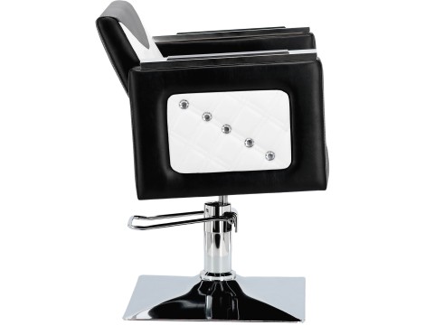 Eve черен/бял бръснарски комплект за миене и 2 x бръснарски стол хидравлична въртяща се поставка за крака за фризьорски салон пералня подвижна керамична купа фитинги батерия слушалка - 5