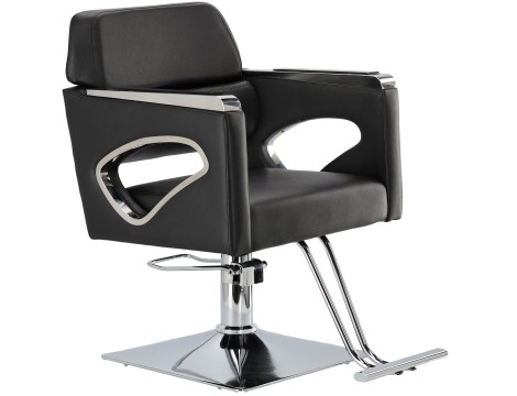 Стол за косене Bianka хидравличен въртящ се за фризьорски салон Хромирана подложка фризьорско столче