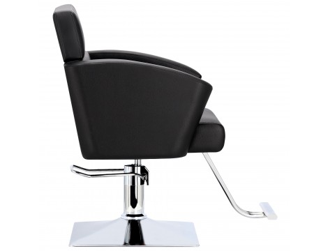 Стол за косене Lily хидравличен въртящ се за фризьорски салон Хромирана подложка фризьорско столче - 4