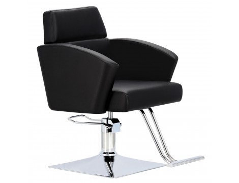 Стол за косене Lily хидравличен въртящ се за фризьорски салон Хромирана подложка фризьорско столче - 2
