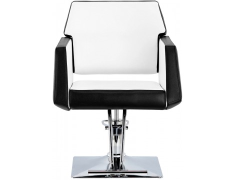 Стол за косене Chloe хидравличен въртящ се за фризьорски салон Хромирана подложка фризьорско столче - 2