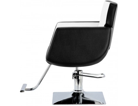 Стол за косене Chloe хидравличен въртящ се за фризьорски салон Хромирана подложка фризьорско столче - 5