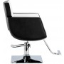 Стол за косене Chloe хидравличен въртящ се за фризьорски салон Хромирана подложка фризьорско столче - 4