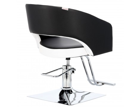Стол за косене Greta хидравличен въртящ се за фризьорски салон Хромирана подложка фризьорско столче - 4
