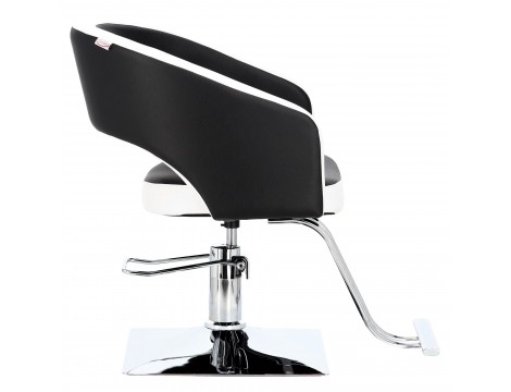 Стол за косене Greta хидравличен въртящ се за фризьорски салон Хромирана подложка фризьорско столче - 3