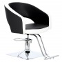 Стол за косене Greta хидравличен въртящ се за фризьорски салон Хромирана подложка фризьорско столче - 2