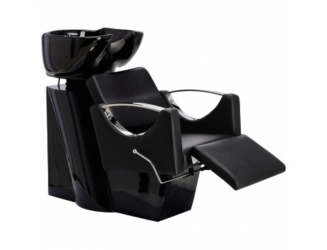 Комплект умивалник за фризьорски салон Luna и 2 x фризьорски стол Хидравлична въртяща се табуретка за фризьорски салон Подвижна купа Керамична смесителна батерия - 9