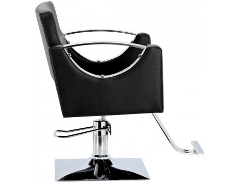 Стол за косене Luna хидравличен въртящ се за фризьорски салон Хромирана подложка фризьорско столче - 3