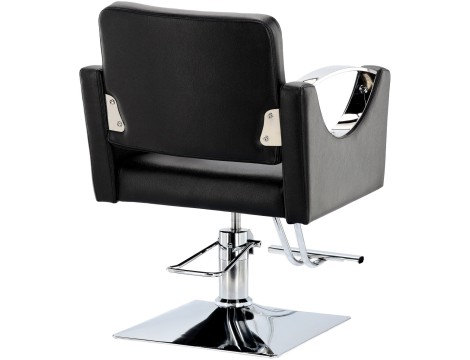 Стол за косене Luna хидравличен въртящ се за фризьорски салон Хромирана подложка фризьорско столче - 4