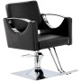 Стол за косене Luna хидравличен въртящ се за фризьорски салон Хромирана подложка фризьорско столче - 2