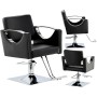 Стол за косене Luna хидравличен въртящ се за фризьорски салон Хромирана подложка фризьорско столче