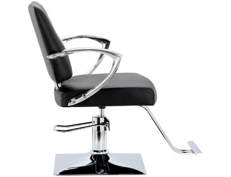 Стол за косене Marla хидравличен въртящ се за фризьорски салон Хромирана подложка фризьорско столче - 6
