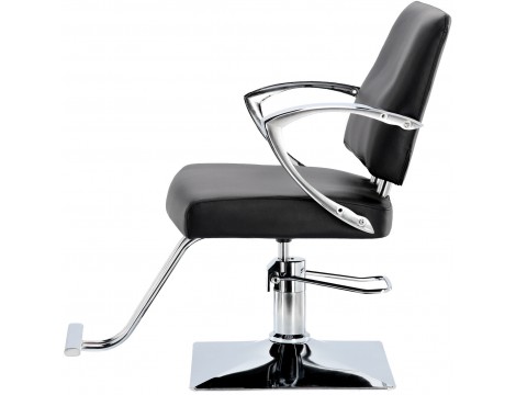Стол за косене Marla хидравличен въртящ се за фризьорски салон Хромирана подложка фризьорско столче - 4