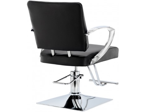 Стол за косене Marla хидравличен въртящ се за фризьорски салон Хромирана подложка фризьорско столче - 5