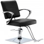 Стол за косене Marla хидравличен въртящ се за фризьорски салон Хромирана подложка фризьорско столче - 2