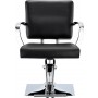 Стол за косене Marla хидравличен въртящ се за фризьорски салон Хромирана подложка фризьорско столче - 3