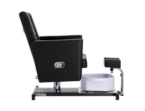 Козметична столичка за педикюр King с масажор за крака за СПА салон в черно - 3