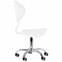 Столче за козметичен салон седалка с облегалка бяло - 3