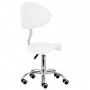 Столче за козметичен салон седалка с облегалка бяло - 2