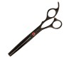 Фризьорски комплект GEPARD ножици за изтъняване 6.5 + 2xножици + дясна извита ножица за подстригване 7.0 + калъф + стоманен фризьорски гребен за подстригване за салон Superior - 2
