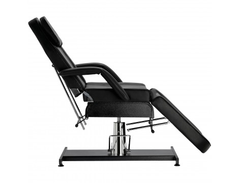 Περιστρεφόμενη υδραυλική καλλυντική καρέκλα spa μαύρη ανακλινόμενη πολυθρόνα - 3