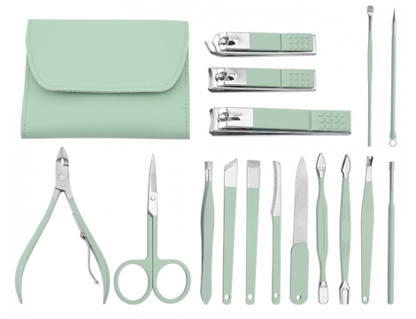 Комплект за маникюр, ножици за подстригване, ножици, комплект за маникюр 42069-GREEN