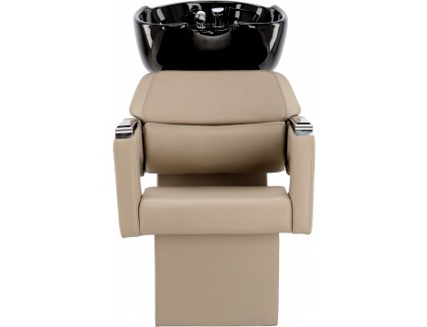 Gaja Grey комплект сив миксер за фризьорски салон с черна керамична купа и 2x хидравличен фризьорски стол с поставка за крака за миксер за фризьорски салон, слушалка - 5