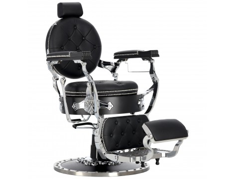 Хидравличен фризьорски стол за фризьорски салон и барбершоп Black Pearl Barberking - 2