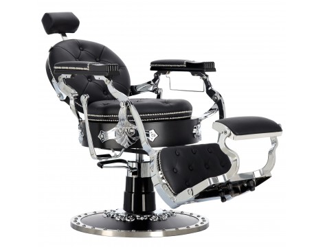 Хидравличен фризьорски стол за фризьорски салон и барбершоп Black Pearl Barberking - 6