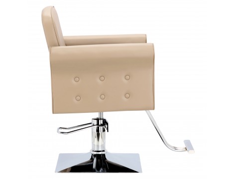 Стол за косене Jade хидравличен въртящ се за фризьорски салон Хромирана подложка фризьорско столче - 2