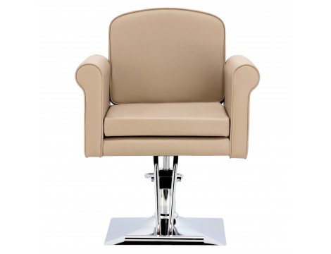 Стол за косене Jade хидравличен въртящ се за фризьорски салон Хромирана подложка фризьорско столче - 4