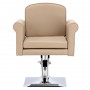 Стол за косене Jade хидравличен въртящ се за фризьорски салон Хромирана подложка фризьорско столче - 4