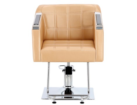 Стол за косене Pikos хидравличен въртящ се за фризьорски салон Хромирана подложка фризьорско столче - 5