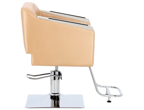Стол за косене Pikos хидравличен въртящ се за фризьорски салон Хромирана подложка фризьорско столче - 3