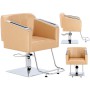 Стол за косене Pikos хидравличен въртящ се за фризьорски салон Хромирана подложка фризьорско столче