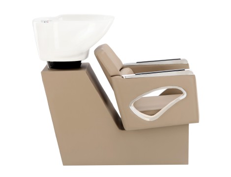 Bianka Комплект фризьорска пералня и 2 x фризьорски стол хидравлична въртяща се поставка за крака за фризьорски салон пералня подвижна керамична купа фитинги батерия слушалка - 4