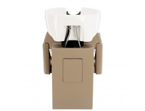 Bianka Комплект фризьорска пералня и 2 x фризьорски стол хидравлична въртяща се поставка за крака за фризьорски салон пералня подвижна керамична купа фитинги батерия слушалка - 5