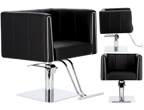 Стол за косене Dante хидравличен въртящ се за фризьорски салон Хромирана подложка фризьорско столче