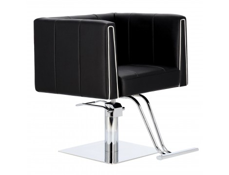 Стол за косене Dante хидравличен въртящ се за фризьорски салон Хромирана подложка фризьорско столче - 2