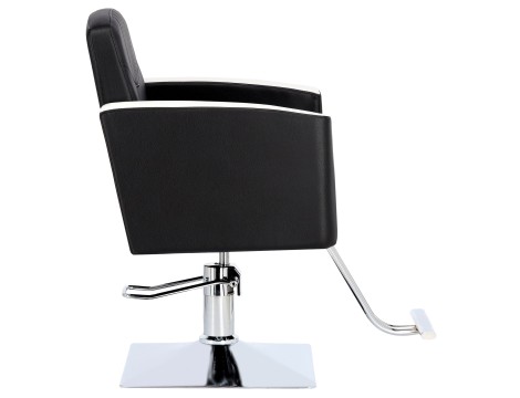 Стол за косене Cruz хидравличен въртящ се за фризьорски салон Хромирана подложка фризьорско столче - 3