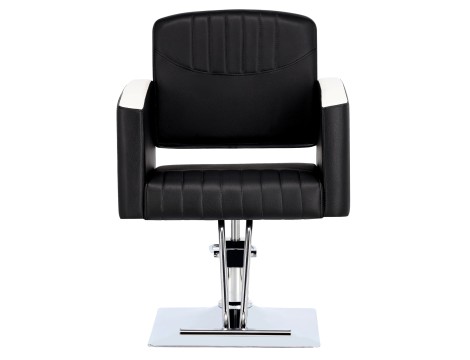 Стол за косене Cruz хидравличен въртящ се за фризьорски салон Хромирана подложка фризьорско столче - 4