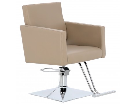 Стол за косене Atina хидравличен въртящ се за фризьорски салон Хромирана подложка фризьорско столче - 2