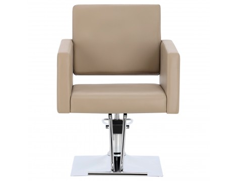 Стол за косене Atina хидравличен въртящ се за фризьорски салон Хромирана подложка фризьорско столче - 5